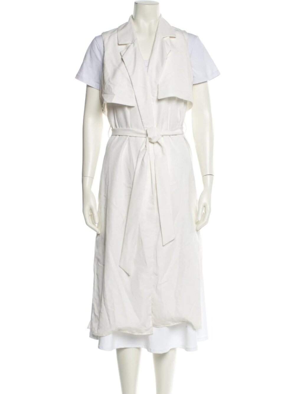 Intermix, White Sleeveless Trench | Size: M - Picture 2 of 9